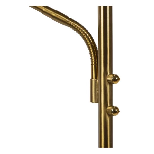 Lucide ZENITH - Floor reading lamp - LED Dim. - 3000K - Matt Gold / Brass - detail 2